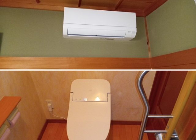 安曇野市豊科Ｍ邸にてエアコン・トイレ交換工事が完了しました‼